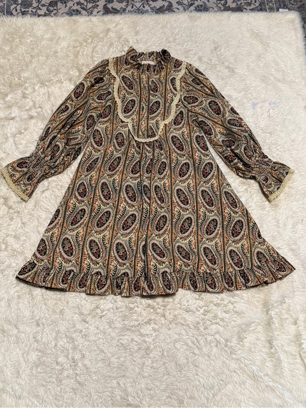 ByTiMo Paisley Baby Cord Shift Dress - Size XS - Picture 5 of 10